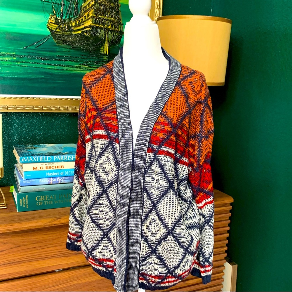 LA Hearts Fall colors open front cardigan
